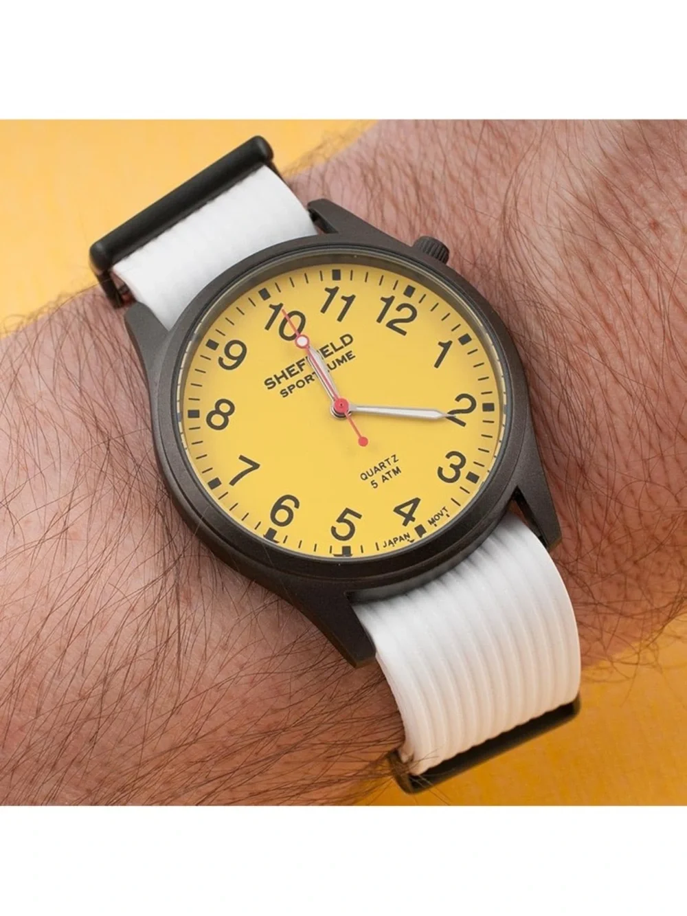 StrapHabit FKM Rubber Ribbed NATO Military Style Watch Strap - White - 20MM